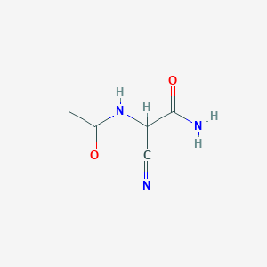 molecular formula C5H7N3O2 B083948 2-Acetylamino-2-cyano-acetamide CAS No. 14056-39-4