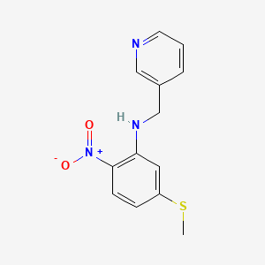 5-(methyl-thio)-2-nitro-N-(pyridin-3-ylmethyl)aniline