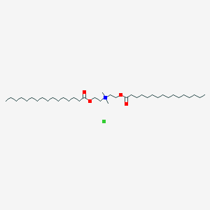 molecular formula C38H76ClNO4 B008395 Dimethylbis[2-[(1-oxohexadecyl)oxy]ethyl]ammonium chloride CAS No. 97158-31-1