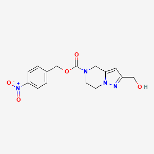 4-Nitrobenzyl 2-(hydroxymethyl)-6,7-dihydropyrazolo[1,5-a]pyrazine-5(4h)-carboxylate