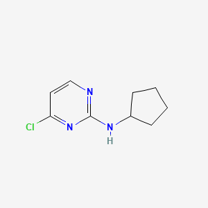 molecular formula C9H12ClN3 B8395259 (4-Chloro-pyrimidin-2-yl)-cyclopentyl-amine 