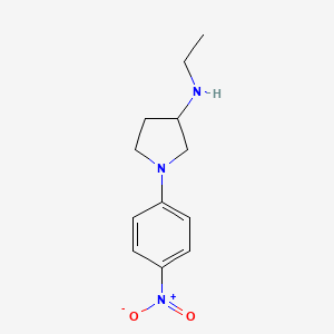 molecular formula C12H17N3O2 B8395401 Ethyl-[1-(4-nitro-phenyl)-pyrrolidin-3-yl]-amine 