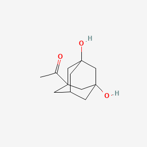 molecular formula C12H18O3 B8395426 1-Acetyl-3,5-dihyroxyadamantane 