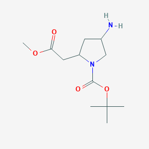 Tert-butyl 4-amino-2-(2-methoxy-2-oxoethyl)pyrrolidine-1-carboxylate