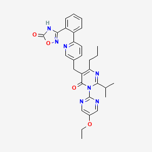 3-{2-{5-{[1-(5-ethoxypyrimidin-2-yl)-2-isopropyl-6-oxo-4-propyl-1,6-dihydropyrimidin-5-yl]methyl}pyridin-2-yl}phenyl}-1,2,4-oxadiazol-5(4H)-one
