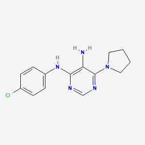 N4-(4-chlorophenyl)6-pyrrolidin-1-yl-pyrimidine-4,5-diamine