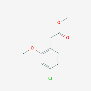 molecular formula C10H11ClO3 B8395795 Methyl 2-(4-chloro-2-methoxyphenyl)acetate 