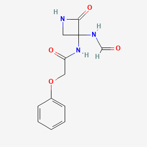 molecular formula C12H13N3O4 B8395801 N-(3-Formamido-2-oxoazetidin-3-yl)-2-phenoxyacetamide CAS No. 88149-02-4