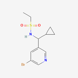 N-((5-bromopyridin-3-yl)(cyclopropyl)methyl)ethanesulfonamide