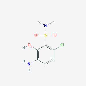 molecular formula C8H11ClN2O3S B8395866 N,N-Dimethyl-3-amino-6-chloro-2-hydroxybenzenesulfonamide 