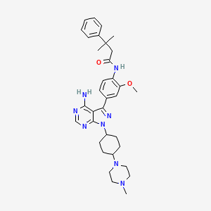 molecular formula C34H44N8O2 B8395888 Pyrazolo[3,4-d]pyrimidine 13 