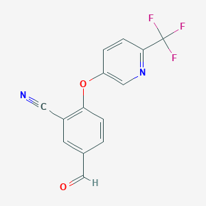 Benzonitrile, 5-formyl-2-[[6-(trifluoromethyl)-3-pyridinyl]oxy]-