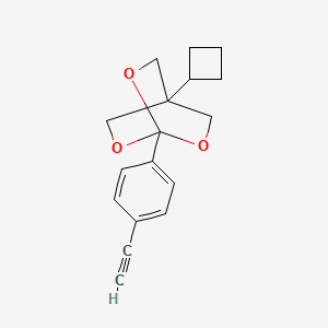 2,6,7-Trioxabicyclo(2.2.2)octane, 4-cyclobutyl-1-(4-ethynylphenyl)-