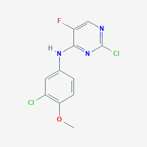 2-chloro-N4-(3-chloro-4-methoxyphenyl)-5-fluoro-4-pyrimidineamine