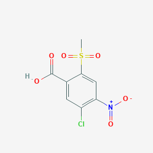 molecular formula C8H6ClNO6S B8395950 5-Chloro-2-(methylsulfonyl)-4-nitrobenzoic acid 