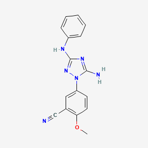 5-(5-Amino-3-phenylamino-[1,2,4]triazol-1-yl)-2-methoxy-benzonitrile