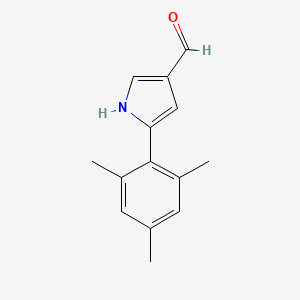 molecular formula C14H15NO B8395975 5-mesityl-1H-pyrrole-3-carbaldehyde 