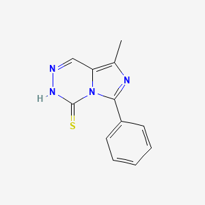 8-Methyl-6-phenyl-imidazo[1,5-d]-as-triazin-4(3H)-thione
