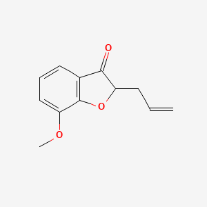 molecular formula C12H12O3 B8396026 7-Methoxy-3-oxo-2-(2-propenyl)-2,3-dihydrobenzofuran 
