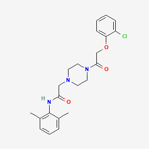 molecular formula C22H26ClN3O3 B8396034 N-(2,6-dimethylphenyl)-2-{4-[2-(2 chlorophenoxy)acetyl]piperazinyl}acetamide 