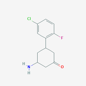 1-Amino-5-(5-chloro-2-fluorophenyl)cyclohexan-3-one