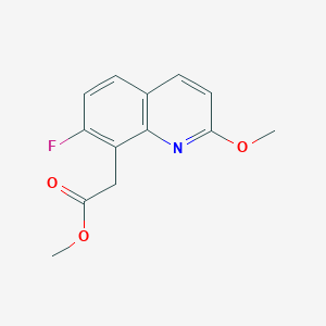 (7-Fluoro-2-methoxy-quinolin-8-yl)-acetic acid methyl ester