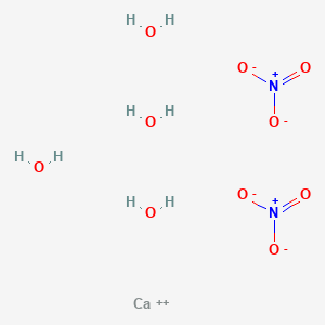 molecular formula Ca(NO3)2·4H2O<br>CaH8N2O10 B083963 硝酸钙四水合物 CAS No. 13477-34-4