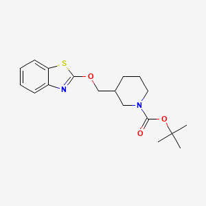 molecular formula C18H24N2O3S B8396367 tert-Butyl 3-((benzo[d]thiazol-2-yloxy)methyl)piperidine-1-carboxylate 