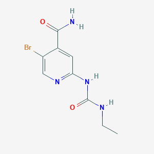 molecular formula C9H11BrN4O2 B8396405 5-Bromo-2-(3-ethylureido)isonicotinamide 