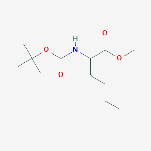 molecular formula C12H23NO4 B8396565 Tert-butyl 1-(methoxycarbonyl)pentylcarbamate 
