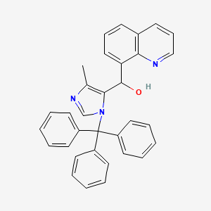 molecular formula C33H27N3O B8396576 (4-methyl-1-trityl-1H-imidazol-5-yl)(quinolin-8-yl)methanol 