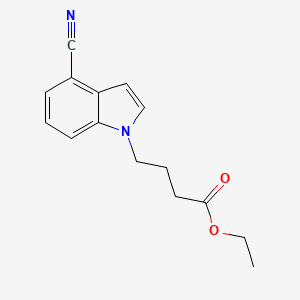 molecular formula C15H16N2O2 B8396626 Ethyl 4-(4-cyano-1H-indol-1-yl)butanoate 