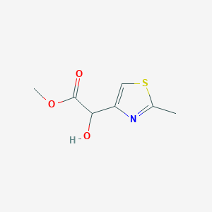 molecular formula C7H9NO3S B8396639 Methyl 2-hydroxy-2-(2-methyl-1,3-thiazol-4-yl)acetate 