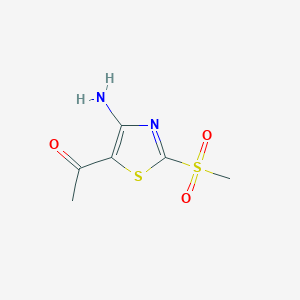 1-[4-Amino-2-(methylsulfonyl)-1,3-thiazol-5-yl]ethanone