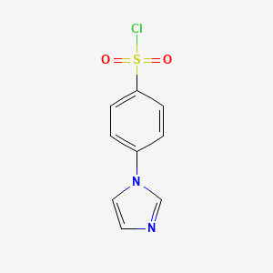 molecular formula C9H7ClN2O2S B8396732 4-(1H-Imidazol-1-yl)benzenesulfonyl chloride 