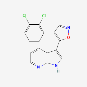 molecular formula C16H9Cl2N3O B8396740 1h-Pyrrolo[2,3-b]pyridine,3-[4-(2,3-dichlorophenyl)-5-isoxazolyl]- 