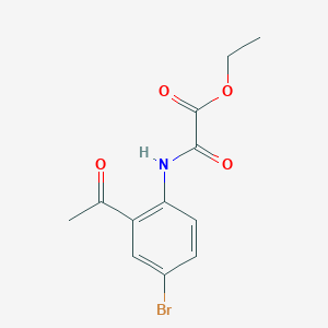 molecular formula C12H12BrNO4 B8396741 Ethyl [(2-acetyl-4-bromophenyl)amino](oxo)acetate 