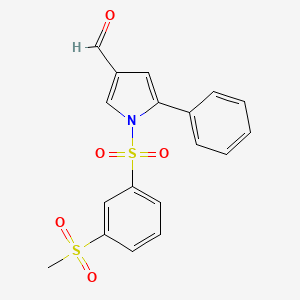 1-{[3-(Methylsulfonyl)phenyl]sulfonyl}-5-phenyl-1H-pyrrole-3-carbaldehyde