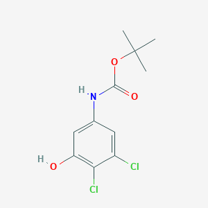 molecular formula C11H13Cl2NO3 B8396766 Tert-butyl (3,4-dichloro-5-hydroxyphenyl)carbamate 