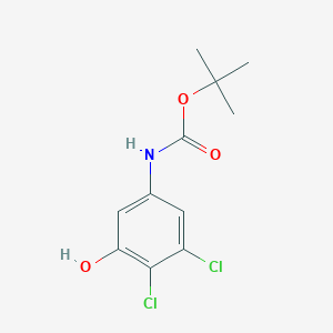 molecular formula C11H13Cl2NO3 B8396766 tert-Butyl(3,4-dichloro-5-hydroxyphenyl)carbamate 