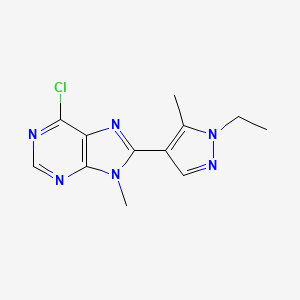 6-chloro-8-(1-ethyl-5-methyl-1H-pyrazol-4-yl)-9-methyl-9H-purine