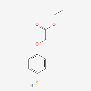 molecular formula C10H12O3S B8396817 (4-Mercapto-phenoxy)-acetic Acid Ethyl Ester 