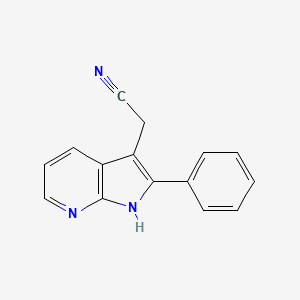 3-(Cyanomethyl)-2-phenylpyrrolo[2,3-b]pyridine