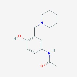 molecular formula C14H20N2O2 B083970 n-(4-Hydroxy-3-(1-piperidinylmethyl)phenyl)acetamide CAS No. 13886-01-6