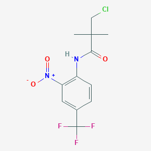 3-chloro-2,2-dimethyl-N-(2-nitro-4-(trifluoromethyl)phenyl)propanamide