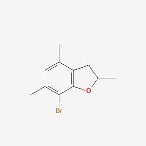 molecular formula C11H13BrO B8397052 7-Bromo-2,4,6-trimethyl-2,3-dihydro-1-benzofuran 