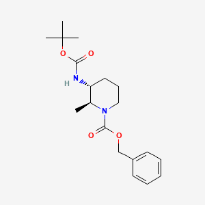 Benzyl trans-3-[(tert-butoxycarbonyl)amino]-2-methylpiperidine-1-carboxylate