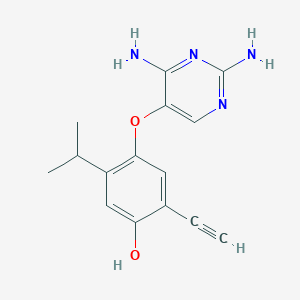 4-(2,4-Diamino-pyrimidin-5-yloxy)-2-ethynyl-5-isopropyl-phenol