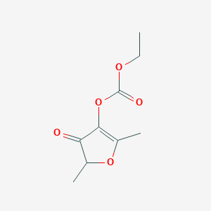 molecular formula C9H12O4 B8397133 Ethyl 2,5-Dimethyl-3-oxo-4(2H)-furyl carbonate CAS No. 39156-54-2