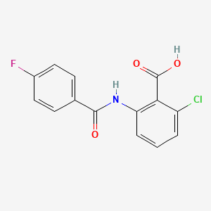 molecular formula C14H9ClFNO3 B8397397 N-(4'-fluorobenzoyl)-6-chloroanthranilic acid 